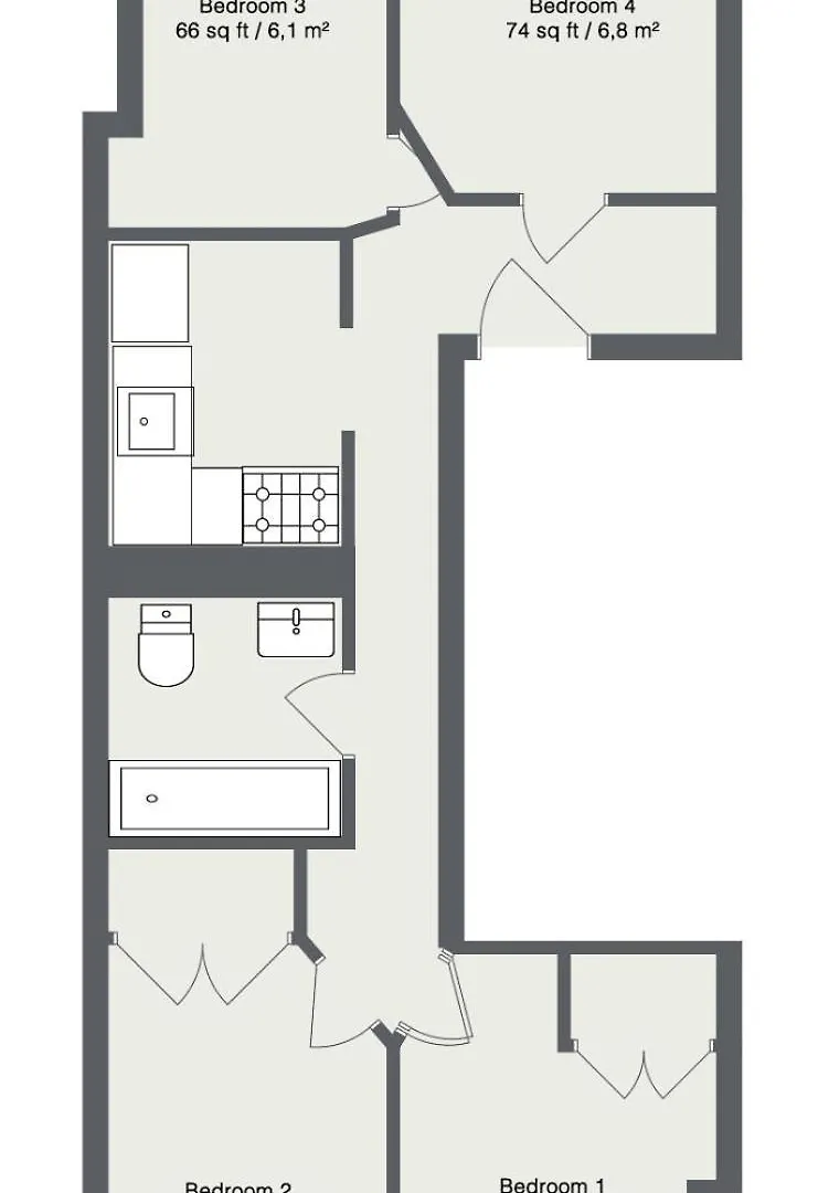 Stylish & Comfy 4Bdr & 1Bth In Midtown Manhattan New York Lejlighed